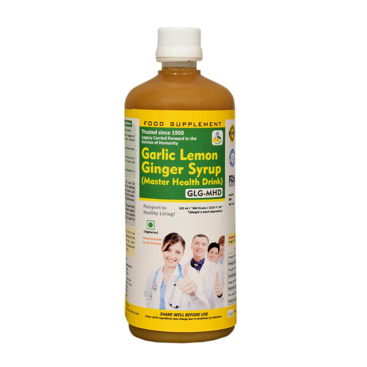 GLG-MHD Garlic Lemon Ginger Syrup - Master Health Drink for Heart Care for Blocked Heart Arteries, Bad Cholesterol, High Blood Pressure, Asthma, Arthritis, Cough & Cold, Acidity, Constipation etc.-image-15