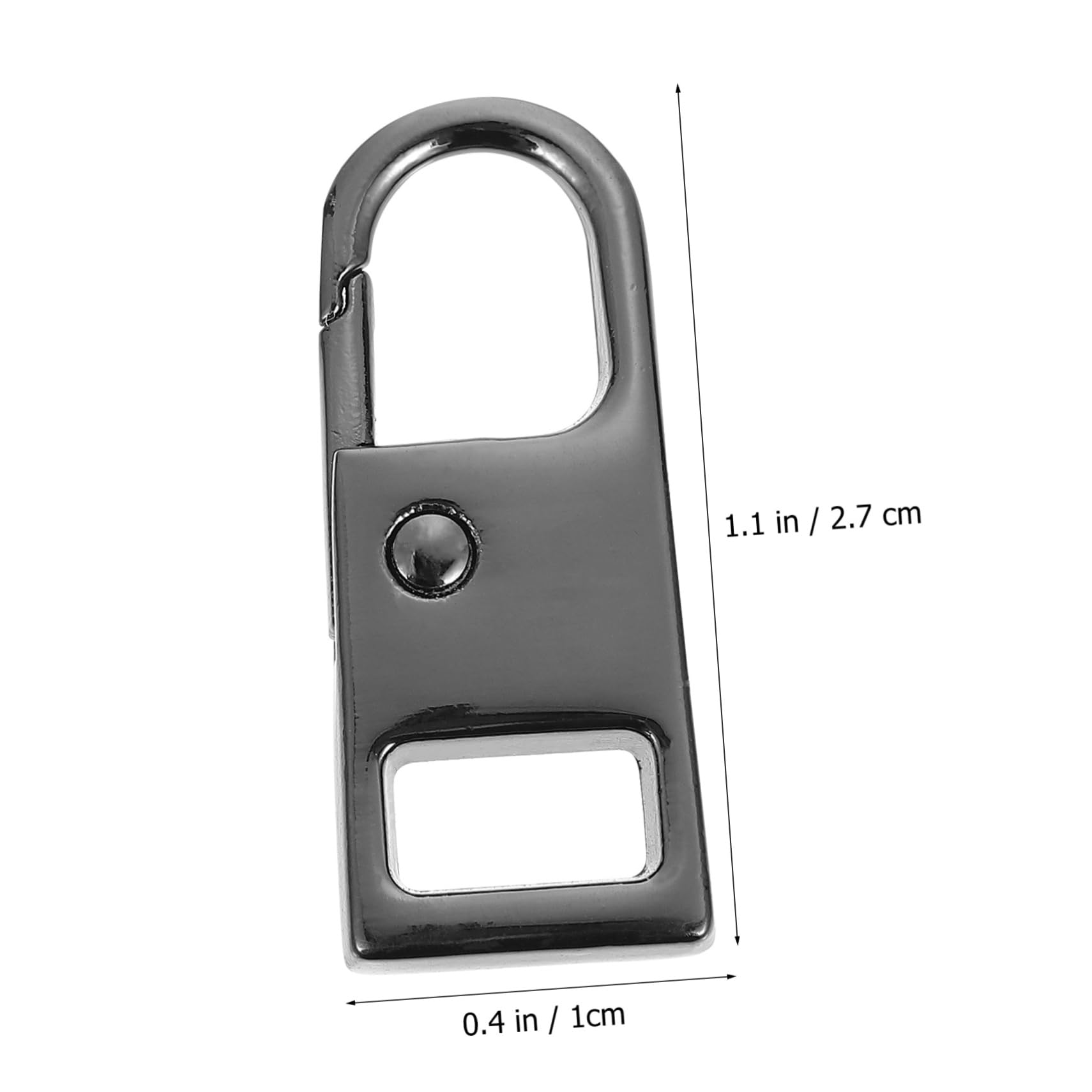 BEBEMOKO 5 Pcs Metal Zipper Pull Tabs Strong Easy DIY Fix for Damaged Zippers on Bags Clothing