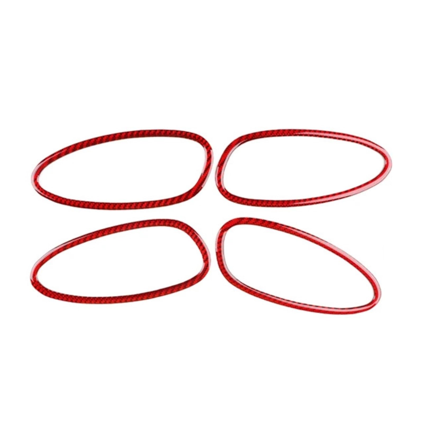 QBKGMEWCA Car Door Handle Switch Sticker Compatible for Seat Leon MK1 Altea 2005 2006 2007 2008 2009 2010 2011 2012 LHD RHD Real Soft Carbon Fiber(Type2)
