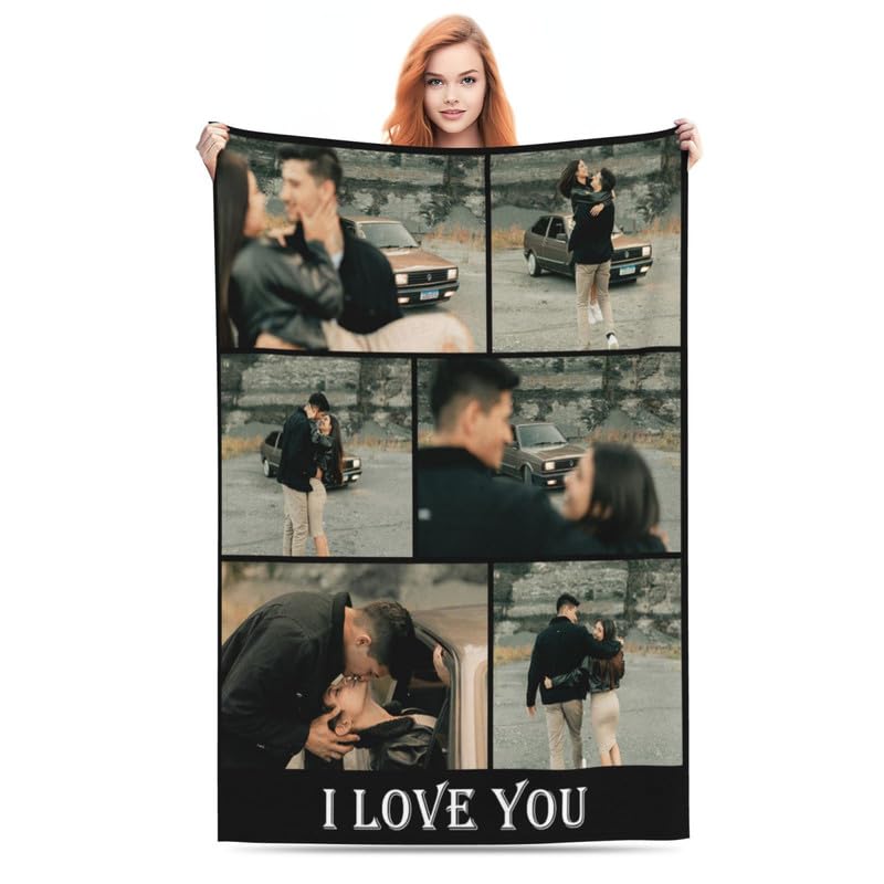 Haisimiery - Coperta in pile con foto personalizzata, idea