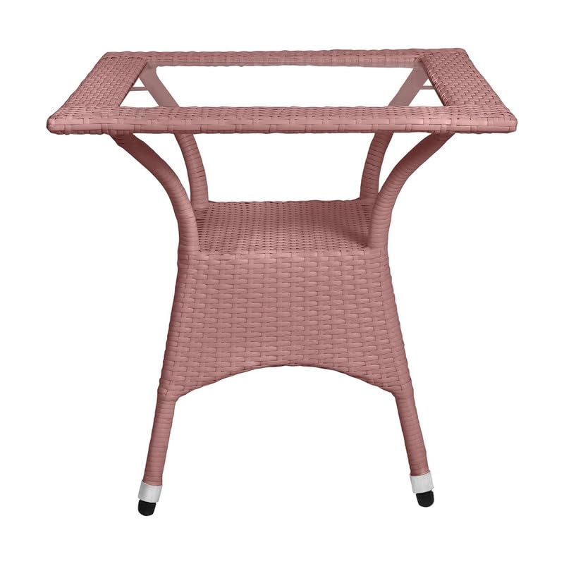 Image of Amazon Brand - Solimo Rattan Wicker 4 Seater Patio Seating Set | 4 Chair and 1 Square Glass Topped Table Set | Coffee Table Furniture for Balcony, Garden, Terrace, Indoor, Outdoor Use (Light Brown)