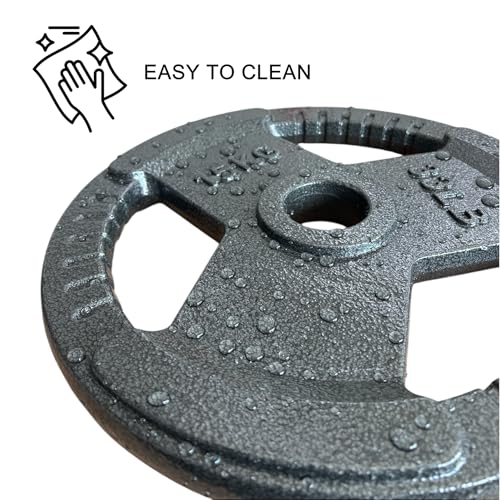 Chase Fitness 1.25kg Tri Grip Cast Iron 2" Olympic Weight Plate (1.25kg x 4) - Image 5
