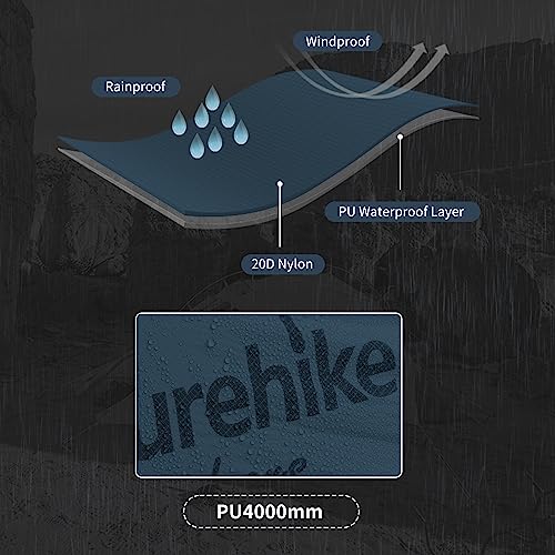 Naturehike Mongar 2 Person Backpacking Tent 3 Season Camping Tent Ultralight Double Layer Free Standing Tent For Camping Hiking Cycling (Blue-15D Nylon) #TOP4