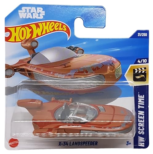 Hot Wheels - X-34 Landspeeder - HW Screen Time 4/10 - HYW84 - Carte courte - Star Wars - Mattel...
