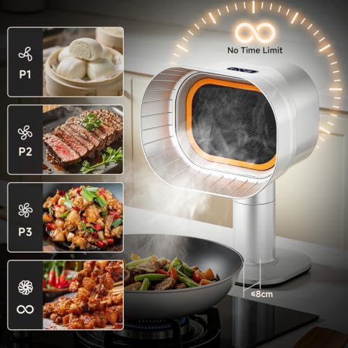 Image of Portable Range Hood,4-Speed Desktop Exhaust Fan with adjustable Height