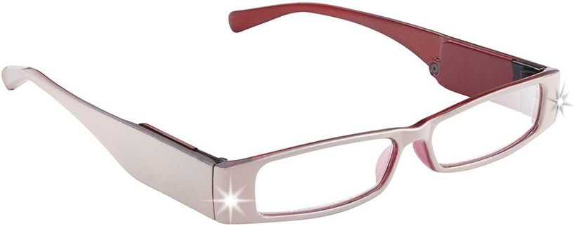LIGHTSPECS LP Ultra Bright LED Lighted Lightweight Rectangular Reading Glasses