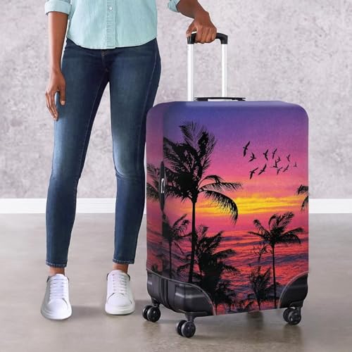Colorful Sunset Print Luggage Cover Protector Baggage Case Cover Travel Luggage Protector for 18-32 Luggage4