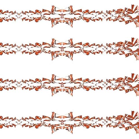 Widdle Wonderland Rose Gold Christmas Foil Ceiling Decorations - Set 4 15cm x 2.7M Garlands Cover