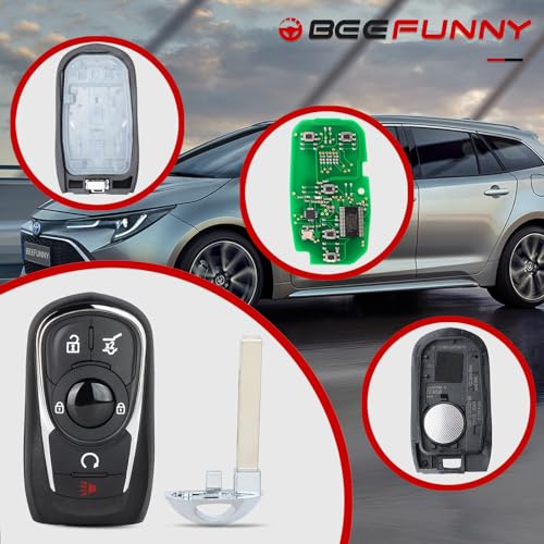 Image of Beefunny Keyless Entrty Smart Key Fob Replacement for Buick Enclave 2020-2024 Encore GX Key Remote Fob 433MHz ID46 Chip FCC ID:HYQ4ES P /N:13530511 (1)