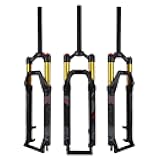 B Bolany Air MTB Suspension Fork 26/27.5/29, Rebound Adjust Straight Tube 28.6mm QR 9mm Travel 120mm Manual/Crown Lockout Mountain Bike Forks, Ultralight Gas Shock XC Bicycle