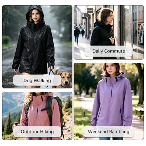 Veste imperméable femme pack a Mac coupe-vent avec capuche