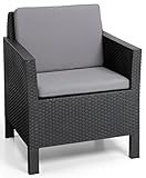Allibert Lounge-Set Chicago mit 3-Sitzer 4tlg, graphit/cool grey - 2