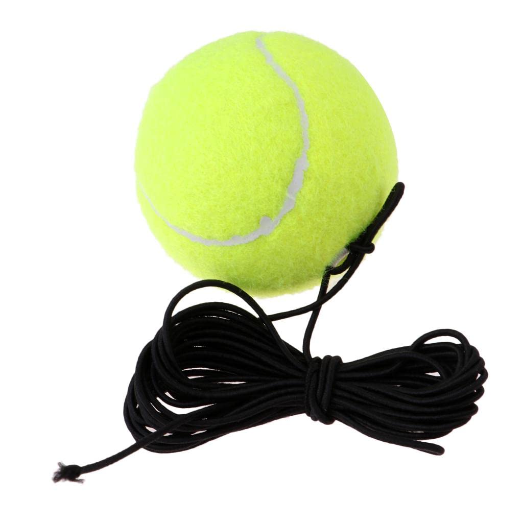 predolo Paquete de 2 Pelotas de Tenis con Cordón Elástico para Equipo de Entrenamiento de Tenis, 4Verde Fluorescente, como se Describe