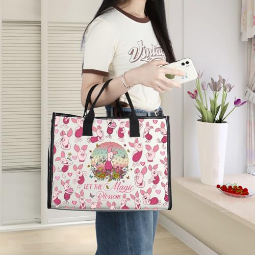 WZMPA Pig Crossbody Bag Pig Lover Gift Let The Magic Blossom Cartoon Shoulder Bag Movie Merchandise3