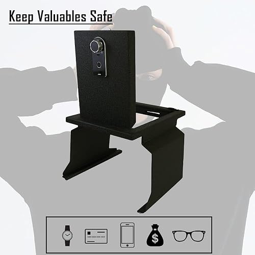 Miniatura 5 de WASAI - Caja fuerte de seguridad para consola de automóvil, caja de seguridad para consola de vehículo compatible con Ford F150 2012-2014 con modelo