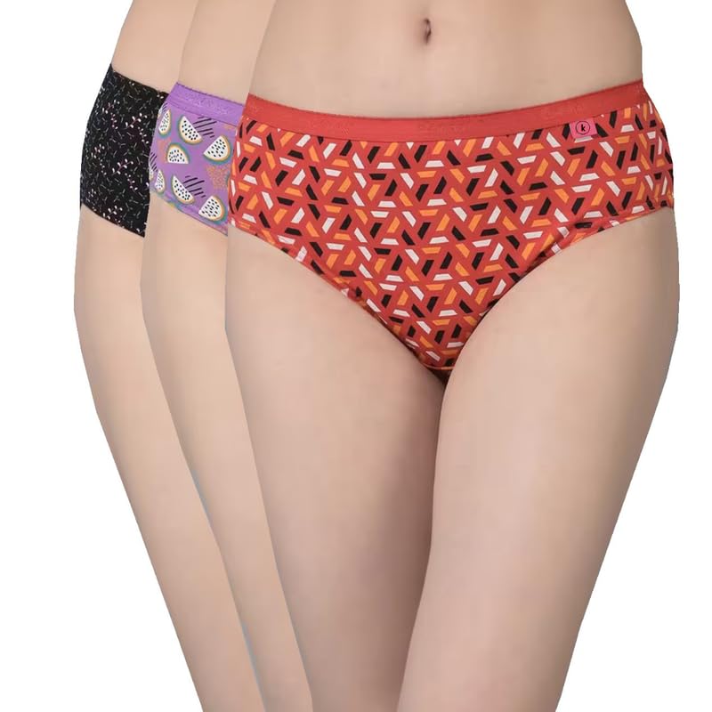 Panty Set for Women Cotton Combo Pack of 3 | S - 4XL Size | 3 Multi Print Panty-image-24