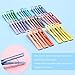 24 Pcs No-Bend Square Metal Matte Hair Clips and Barrettes for Makeup Hairstyling - Cute Rainbow Color Hair Accessories for Women and Girls