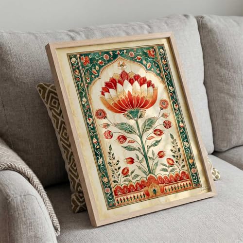 Image of kotart Madhubani Art Wall Painting Traditional Home Decoration With Frame For Living Room Bed Room Hotel Wall Decor Digital Reprint (19x25 inch)