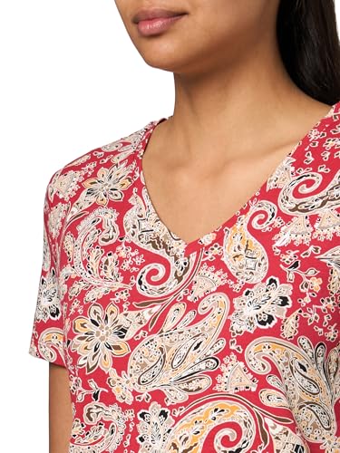 Image of Nautica Women's Solid V-Neck Short Sleeve T-Shirt Shirt