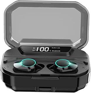 SECFOU Fone De Ouvido Esportivo Fones De Ouvido Esportivo Fones De Ouvido Preto Fones De Ouvido Correndo Fones De Ouvido Sem Fio Fones De Ouvido Com Estojo De Carregamento Fones De