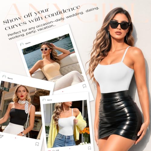 Image of Anygirl Strapless Shapewear Bodysuit Tummy Control Seamless Full Body Shapewear Body Shaper Jumpsuit Tops