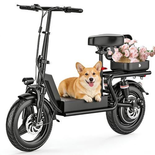 Electric Scooter with Seat for Adults, 1400W Peak Motor, 48V