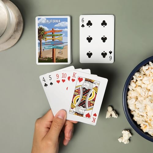 Baraja de poker Lantern Press California 52 cartas miniatura 2