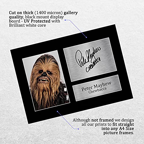 HWC Trading Peter Mayhew A4 Senza Cornice Firmato