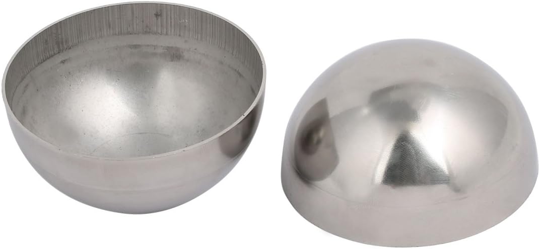 uxcell 76mm OD 1mm Thickness 304 Stainless Steel Hollow Half Round Railing Balls 2pcs