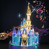 locolee set di luci a led per lego disney castle, set di illuminazione a led per lego 43222 disney castle 2023, nessun modello (versione musicale)