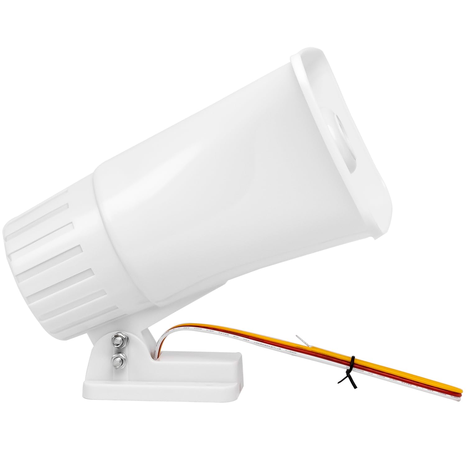 Alarma de sirena, altavoz de sirena para exteriores con 150 decibelios altos, bocinas de seguridad y sirenas, sistema de alarma de 12 V con ángulos ajustables para aumentar los sonidos, sirena de