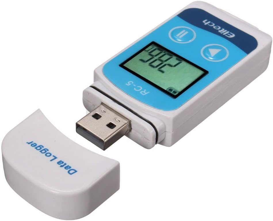 MagiDeal Mini LCD Display USB High Accuracy Temperature Data Logger 32000 Point Recorder, Easy set up software for Mac and PC
