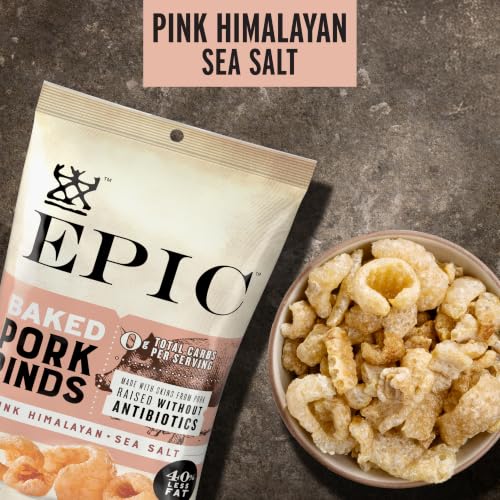 EPIC Provisions Pink Himalayan Sea Salt Baked Pork Rinds, 2.5 oz - image 3