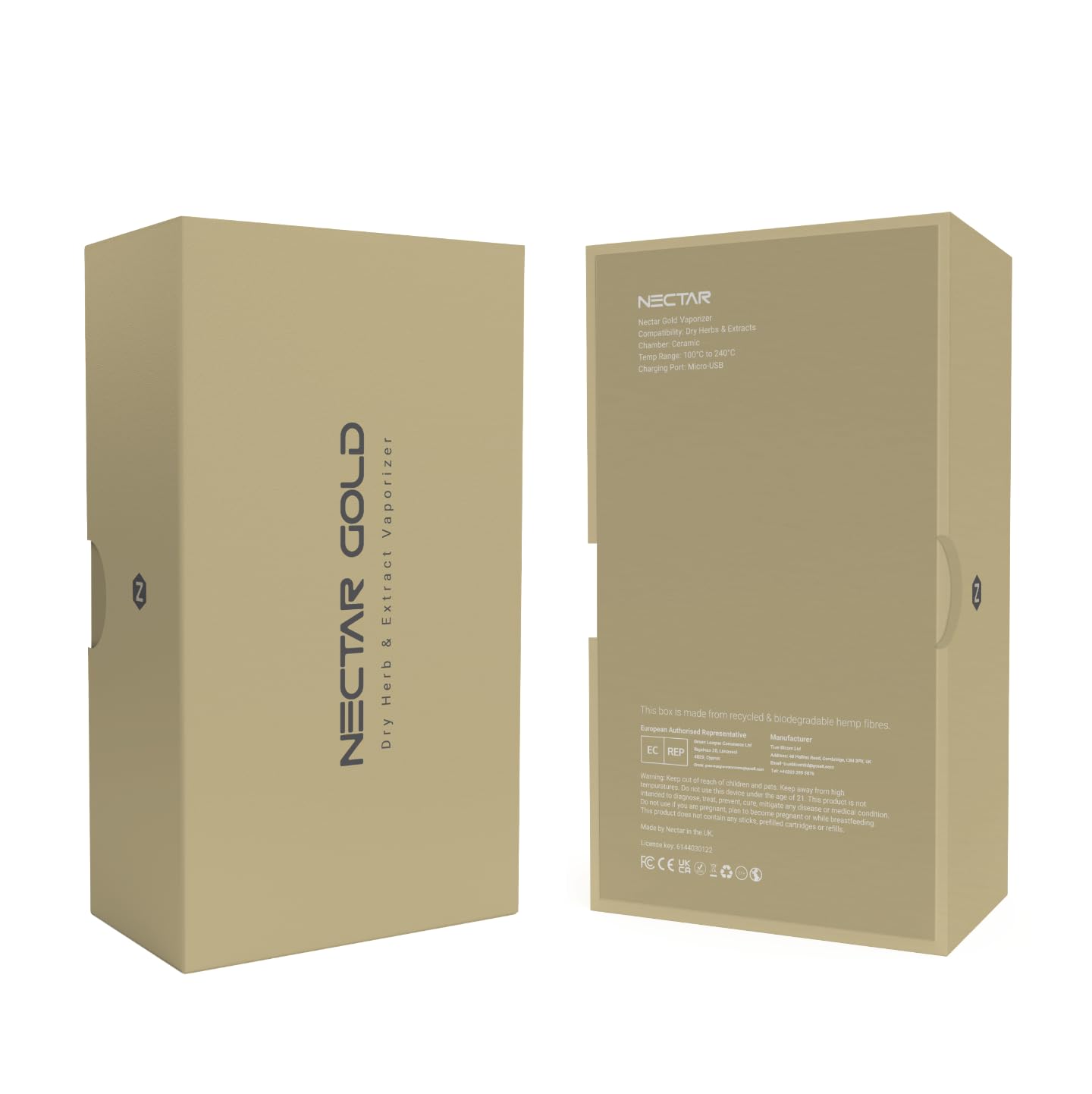 Nectar Gold Spray Hierba y Extractos | Garantía de 3 años | Batería reemplazable para 8 sesiones, flujo de aire aislado, precisión de temperatura, accesorios incluidos