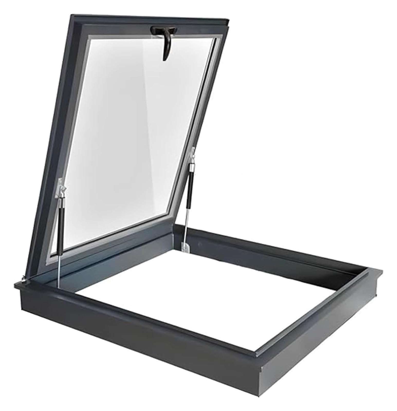 Klerdh Black(Lxw) Skylights, Clear Skylight Window For Flat Roof Lighting(50X70cm)