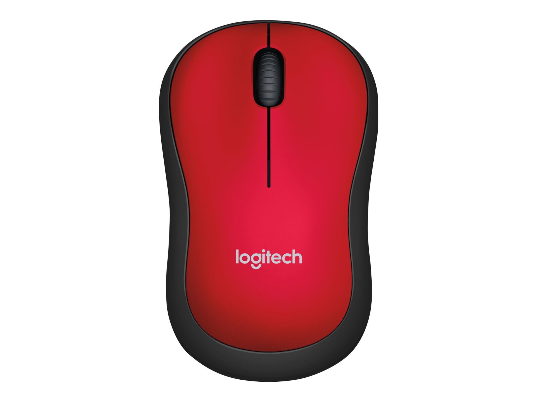 Logitech M185 Kabellose Maus, 2,4 GHz mit USB-Nano-Empfänger, 12 Monate Batterielaufzeit, 1000 DPI Optical Tracking, Für Links- und Rechtshänder, Kompatibel mit PC, Mac, Laptop - Rot