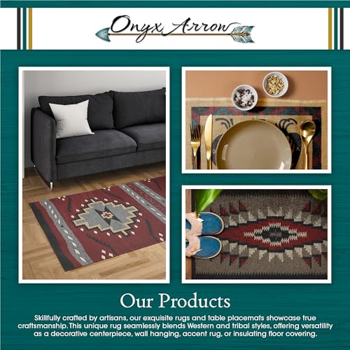 Tapete decorativo boho azteca 40x20 pulgadas miniatura 4