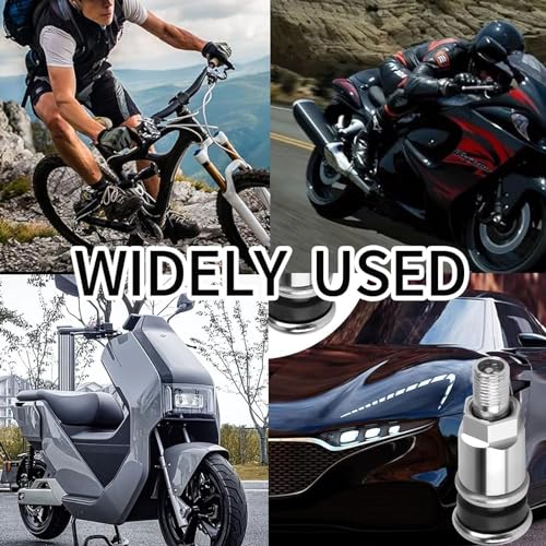 6 Stück Felgenventile Metallventile Universal Stahlventile für Alufelgen mit Gummidichtung - Luftdicht und Langlebig