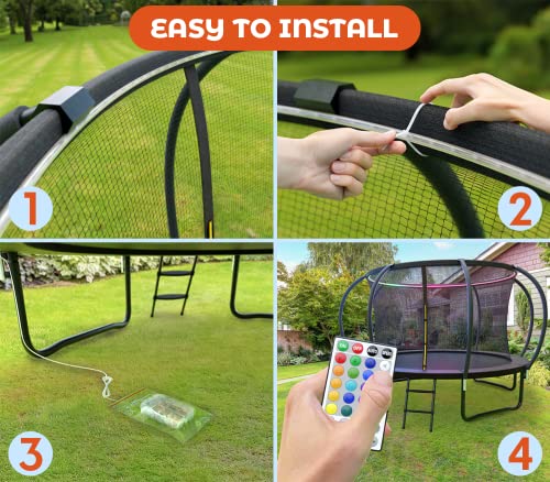 Happin-LED-Trampoline-Lights-with-Remote-Control-for-12FT-16-Colors-and-4-Modes-Waterproof-Lights-for-Trampoline-for-Fun-Outdoor-Play-and-Night-Lighting-12-FT