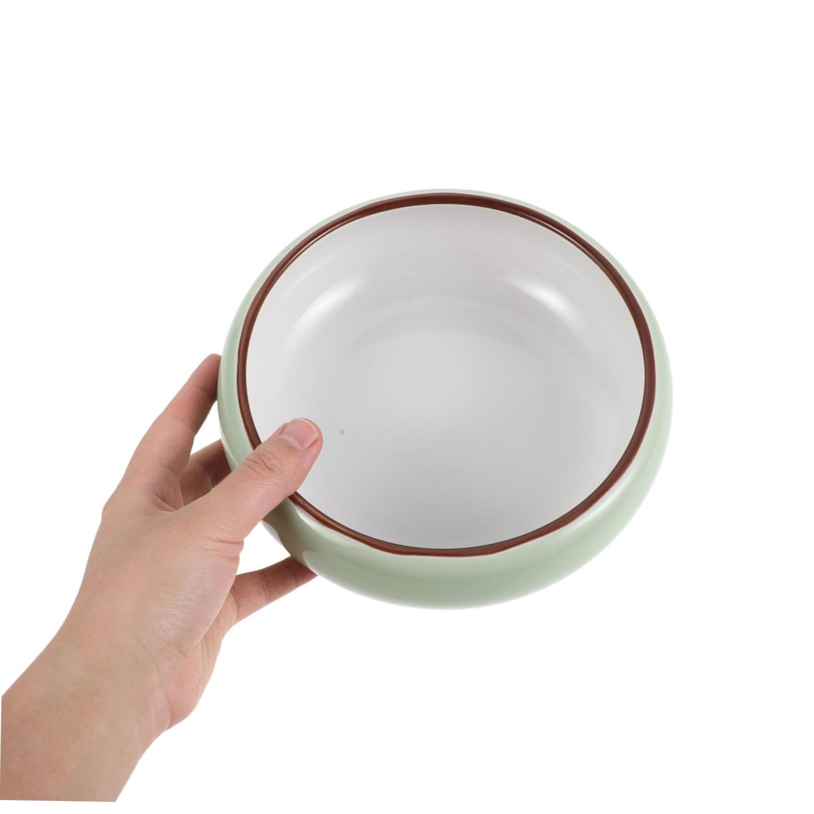 Toyvian Contenitore in Ceramica per Piante Acquatiche Grande Apertura, Design Rotondo Sobrio Opaco, per Coltura fuori Suolo e Decorazione Indoor