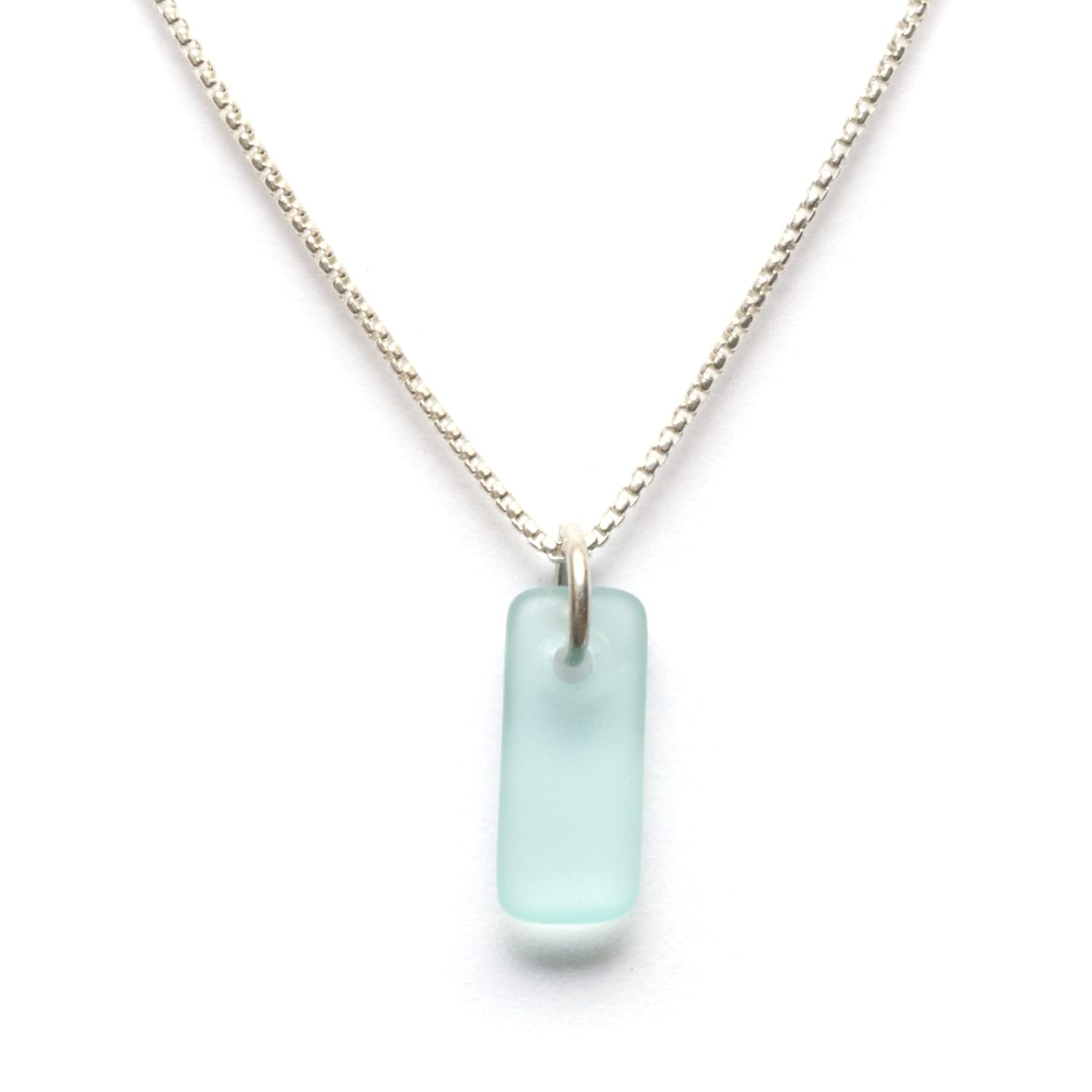 Sea Glass Murmur Pendant (Ocean, 16" - 18" Box Chain)