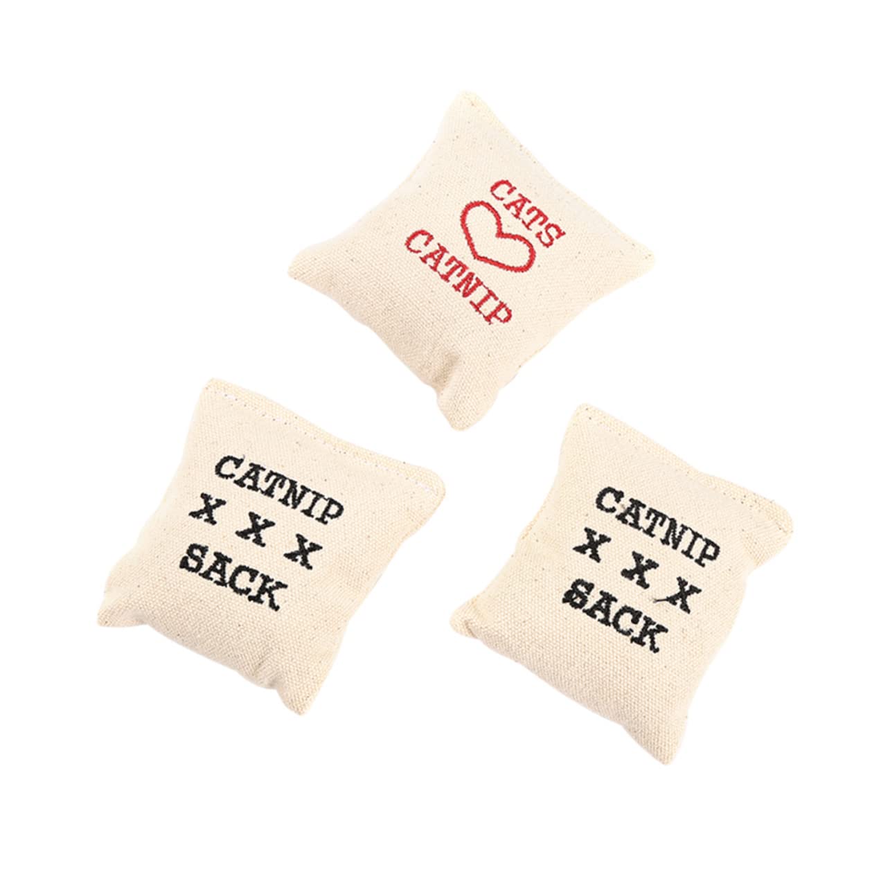 Happyyami 30pièces Sachets Toile De Catnip pour Chats Jouets Coton Doux Et Résistant Accessoires pour Animaux De Compagnie Plusieurs Styles