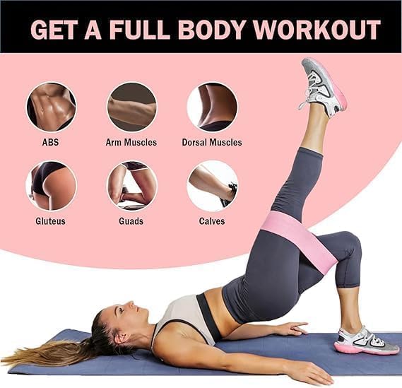 Image of Natural Rubber Pull Reducer Training Bands 6 Tubes Body Trimmer Pedal Exerciser Yoga Exercise, Arm Exercise, Tummy Body Building Training Men and Women (Blue, Pink, Purple)