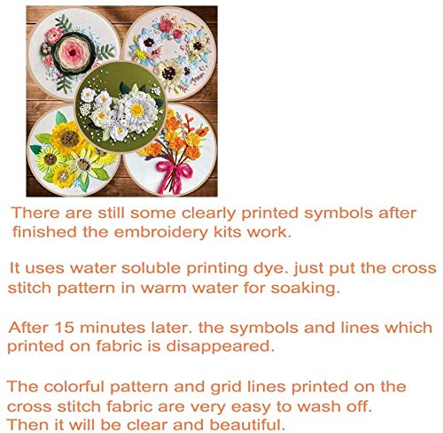 DOITEM Stick-Set Für Anfänger - Komplettset Mit Rahmen, Garn & Vorlagen