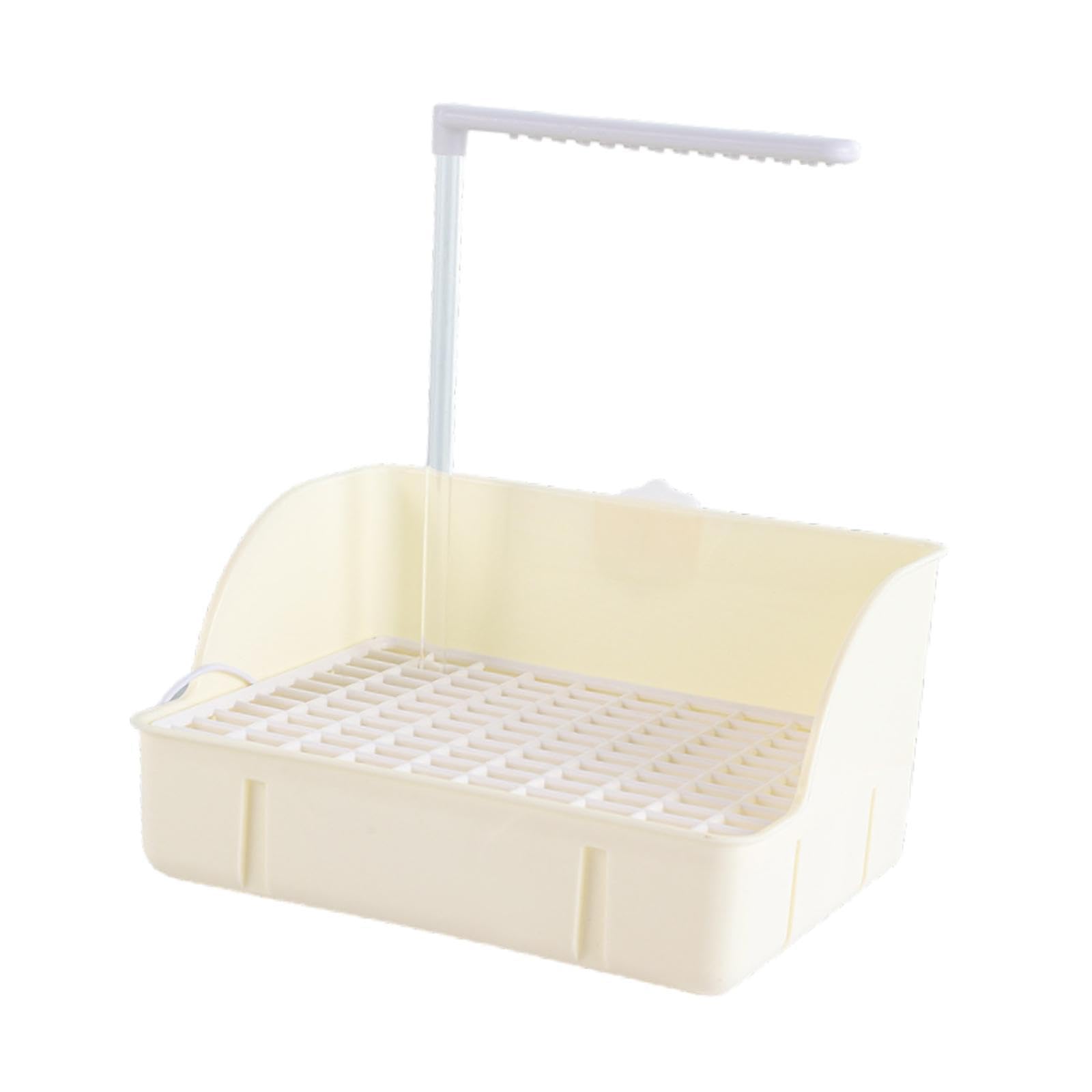 Bac de Bain pour Oiseaux de Compagnie, Facile à Nettoyer, pour Perroquets, Perruches Ondulées et Calopsittes, Blanc