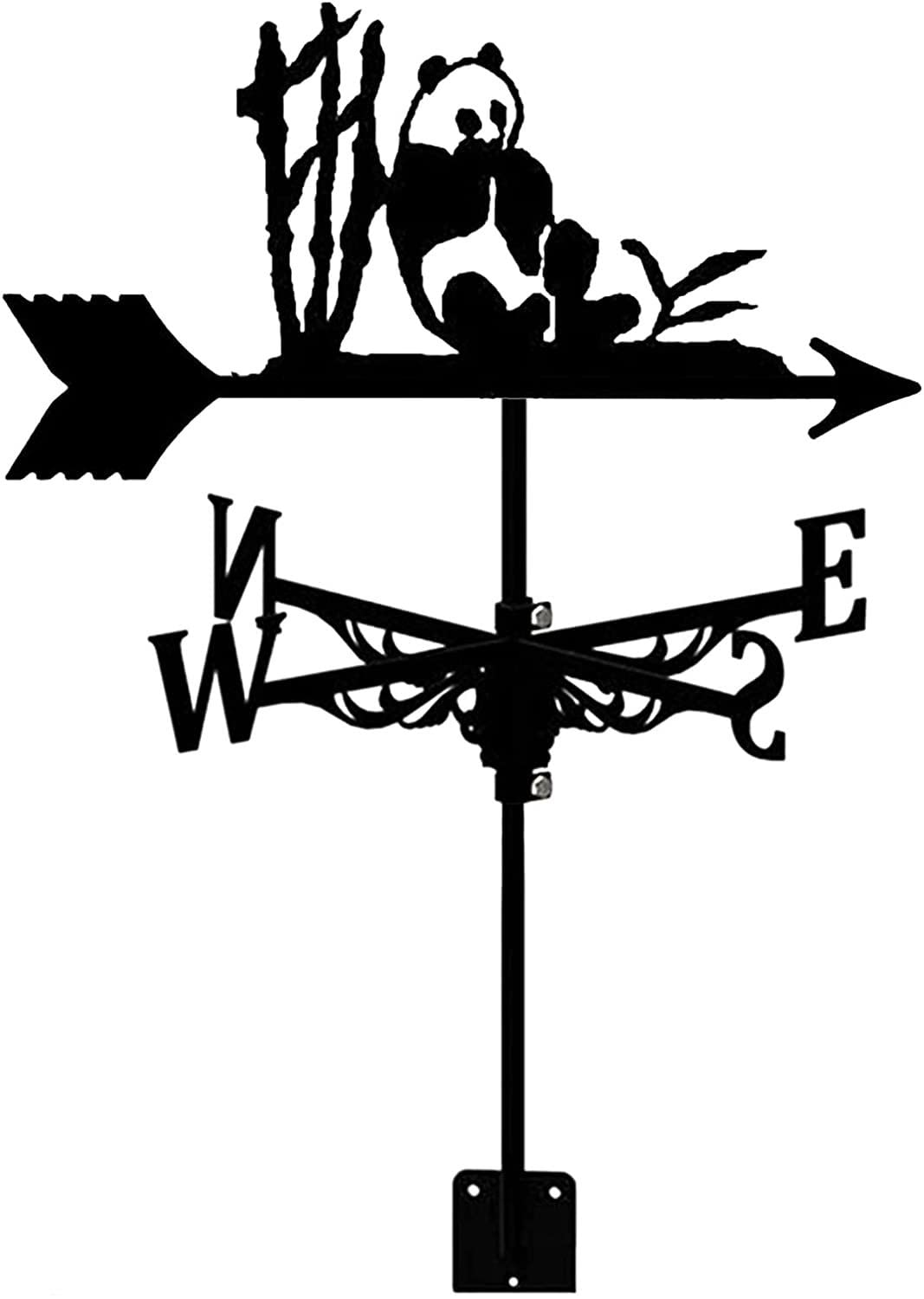 Wiatrowskaz Wiatrowskaz ze stali nierdzewnej do ogrodu Kreatywny wiatrowskaz ogrodowy Wiatrowskaz Wiatrowskaz Wiatr do szop na podwórze kopuły (kolor: czarny) (czarny)