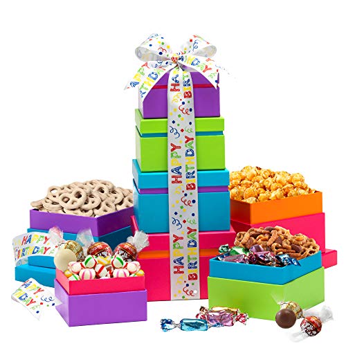 Broadway Basketeers Happy Birthday Wishes Gift Tower