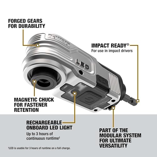 DEWALT FLEXTORQ Lighted Modular Right Angle Attachment for Impact Driver (DWALRAFT) - image 4