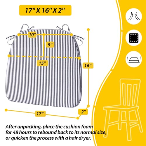 image for AAAAAcessories D-Shaped Chair Cushions, 2