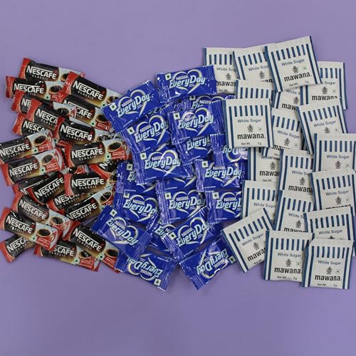 Image of Nescafae Classic Coffee with Everyday Creamer and White Sugar, 80pcs Combo, Instant Coffee Sachets, (20x Classic Coffee 0.9g) (20x Everyday Creamer 3g) (40x Mawana Sugar 5g)